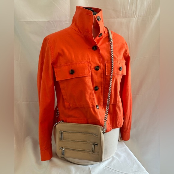 Cabi Orange Tiger Lily Resort Long Sleeve Lightweight Jacket Size M - Picture 8 of 10